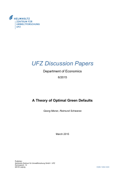 A Theory of Optimal Green Defaults