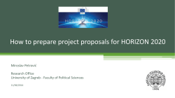 How to prepare project proposals for HORIZON 2020