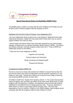 Special Educational Needs and Disabilities (SEND) Policy This