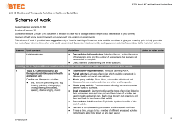 Creative and Therapeutic Activities in Health and Social