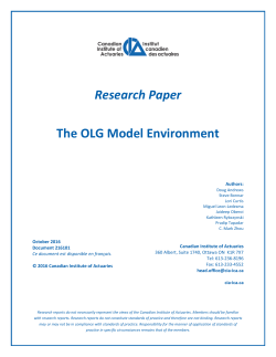 Research Paper : OLG Model Environment (Population Aging)