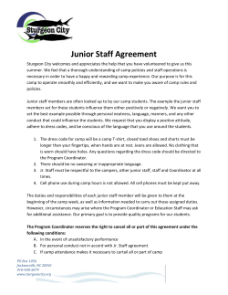 Junior Staff Agreement
