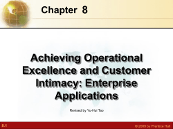 Essentials of Business Information Systems Chapter 8 Achieving