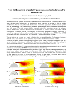 Flow field analysis of partially porous coated cylinders on the