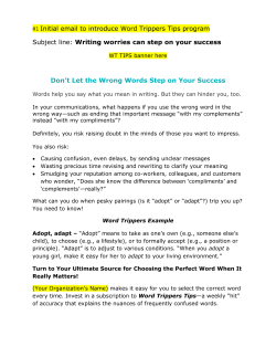 1 Initial email to introduce Word Trippers Tips program