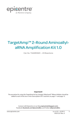 Protocol for TargetAmp&trade; 2-Round Aminoallyl aRNA