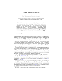 Loops under Strategies Continued