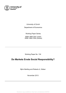 Do Markets Erode Social Responsibility?