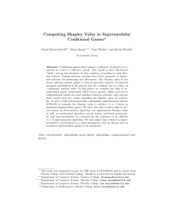 Computing Shapley Value in Supermodular Coalitional Games*