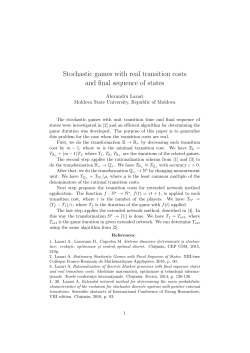 Stochastic games with real transition costs and final sequence of