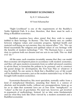 Buddhist Economics - Savings Revolution
