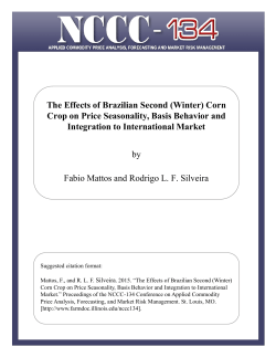 The Effects of Brazilian Second (Winter) Corn Crop on Price