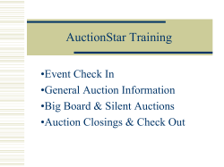 AuctionStar Training