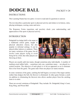 dodge ball - Henry County Schools