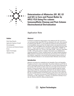 Determination of Aflatoxins (B1, B2, G1 and G2) in Corn