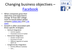 The Mission, the aims and the objectives of firms