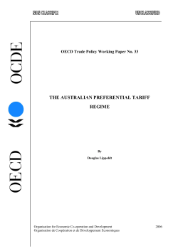 the australian preferential tariff regime