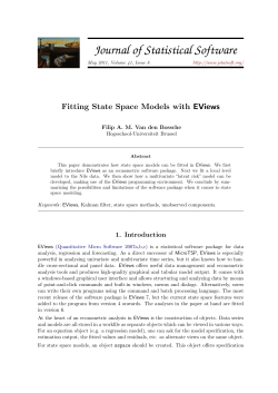 Fitting State Space Models with EViews