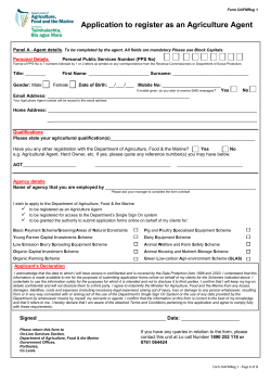 Agent/Agency Registration Form