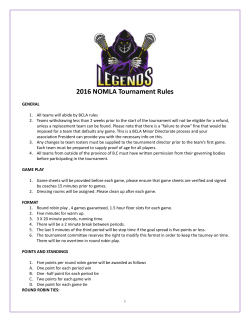 2016 Rock the House Tournament Rules