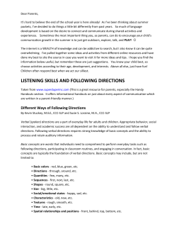 listening skills and following directions