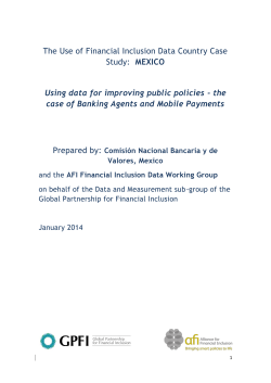 The Use of Financial Inclusion Data Country Case Study