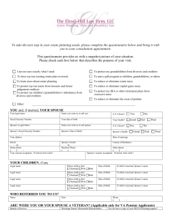 Estate Planning Questionnaire - Elrod