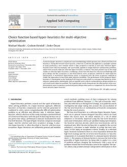 Choice function based hyper-heuristics for multi