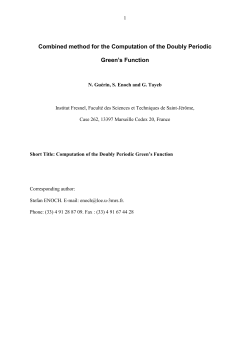 Numerical method for computation of bidimensionnal Green`s