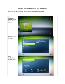 Microsoft Xbox 360 Registration and Configuration