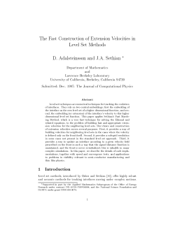 The Fast Construction of Extension Velocities in Level Set Methods