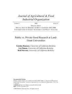 Public vs. Private Good Research at Land-Grant