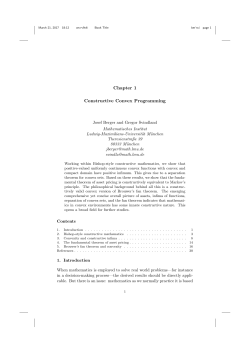 Chapter 1 Constructive Convex Programming