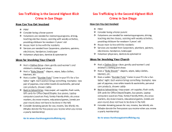 Sex Trafficking is the Second Highest Illicit Crime in San Diego Sex