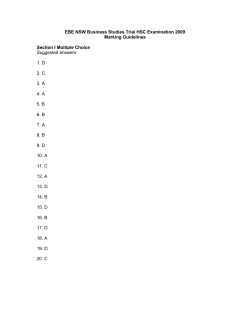 EBE BusSt Trial 09 marking guidelines