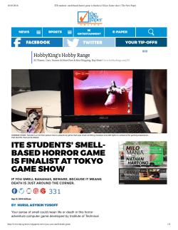ite students` smell- based horror game is finalist at tokyo game show