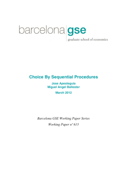 Choice By Sequential Procedures