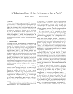 LP Relaxations of Some NP-Hard Problems Are as Hard as Any LP