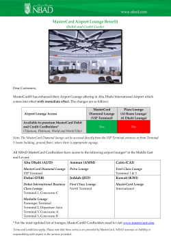 MasterCard Airport Lounge Benefit