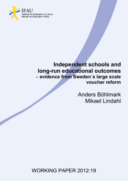 Independent schools and long-run educational outcomes