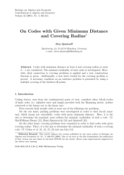 On Codes with Given Minimum Distance and Covering Radius