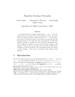 Random Sorting Networks