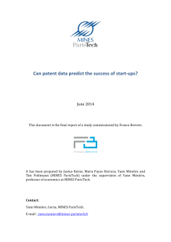 Can patent data predict the success of start-‐ups?