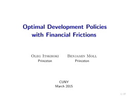 Optimal Development Policies with Financial Frictions
