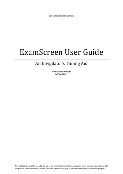 ExamScreen User Guide - PetersEnterprise.Me.UK