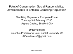 GREF Lecture &ndash; 2015 &ndash; Slides - The Gaming Regulators European