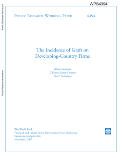 The Incidence of Graft on Developing