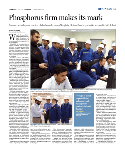 Phosphorus firm makes its mark - Asia Weekly
