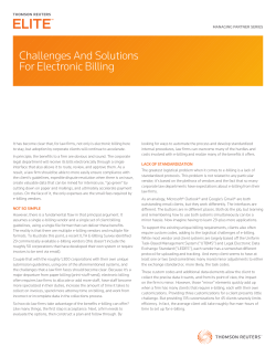 Challenges And Solutions For Electronic Billing