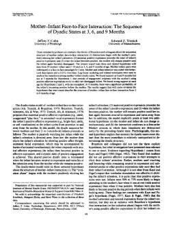 Mother-infant interaction: The sequence of dyadic states at